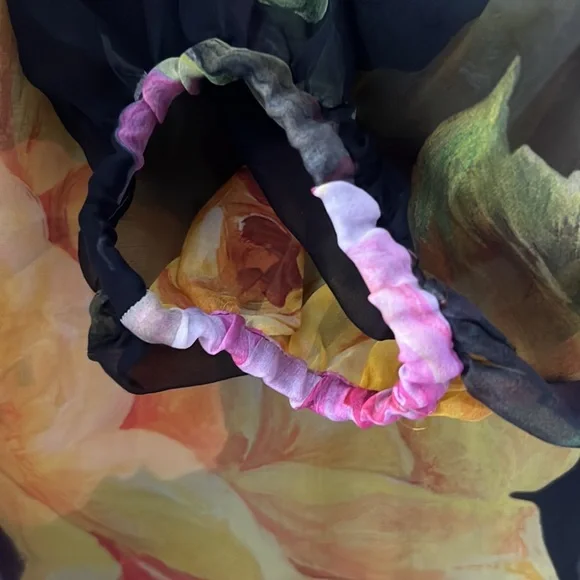 Dolce & Gabbana Black Roses Tie Neck Blouse - Picture 8 of 10